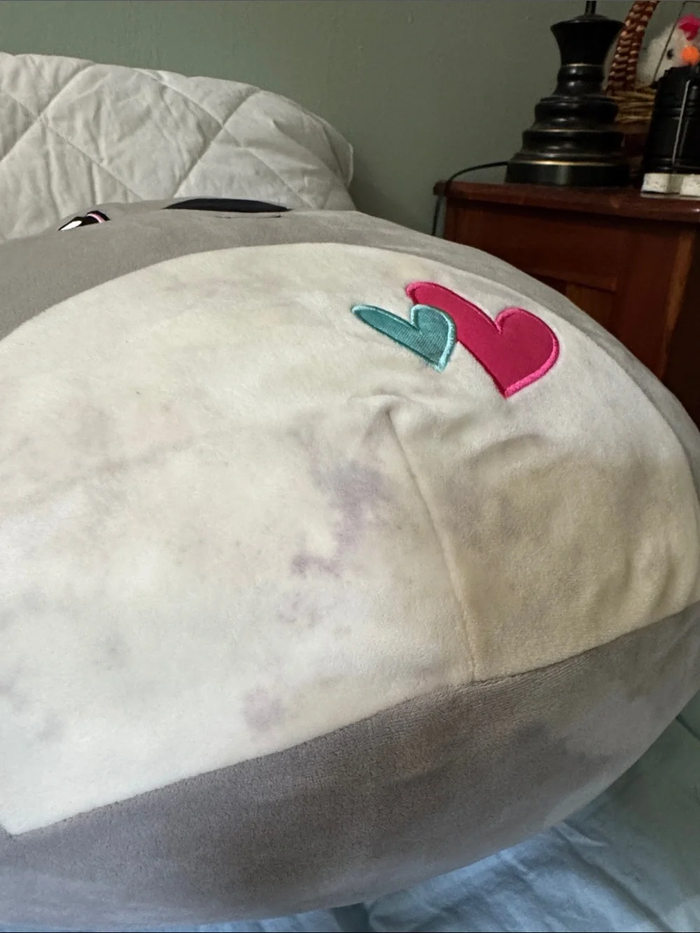Squishmallows Gray Koala with Pink and Rainbow Ears